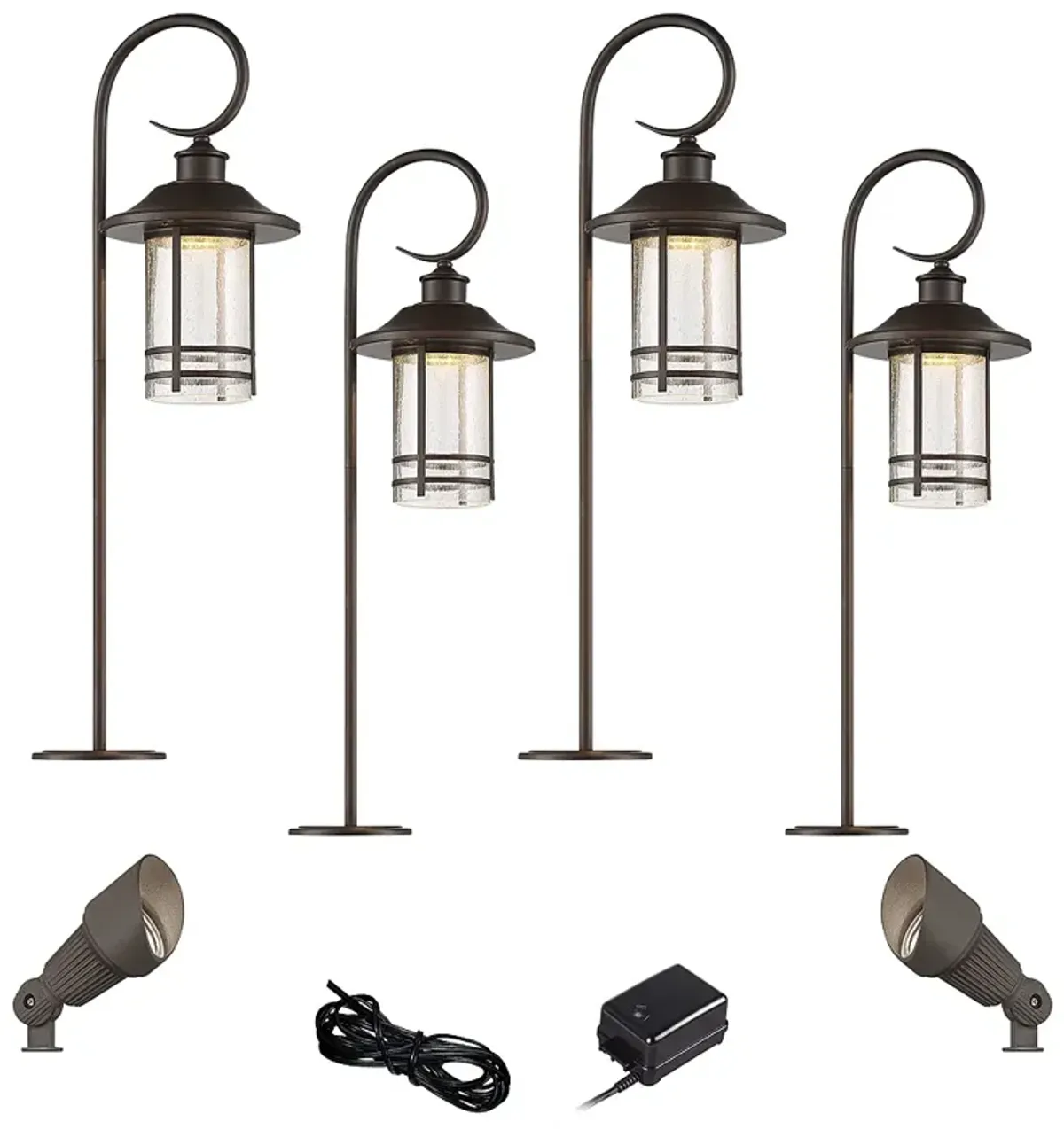 Galt Oil-Rubbed Bronze 8-Piece LED Path and Spot Light Set