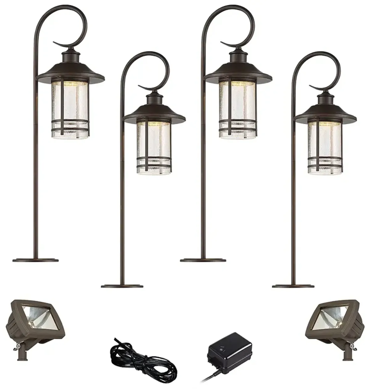 Galt Oil-Rubbed Bronze 8-Piece LED Path and Flood Light Set