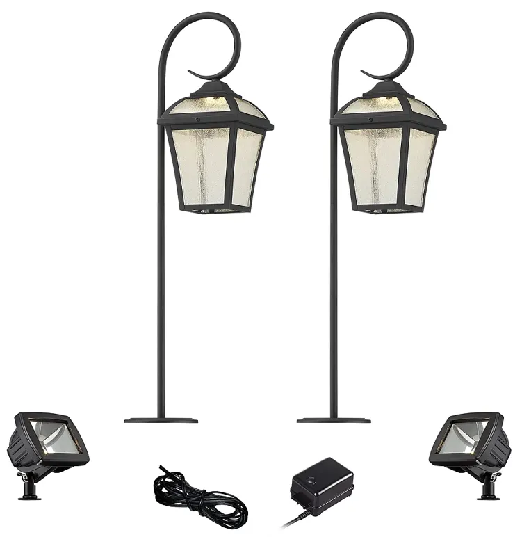 Mosconi Textured Black 6-Piece LED Path and Flood Light Set