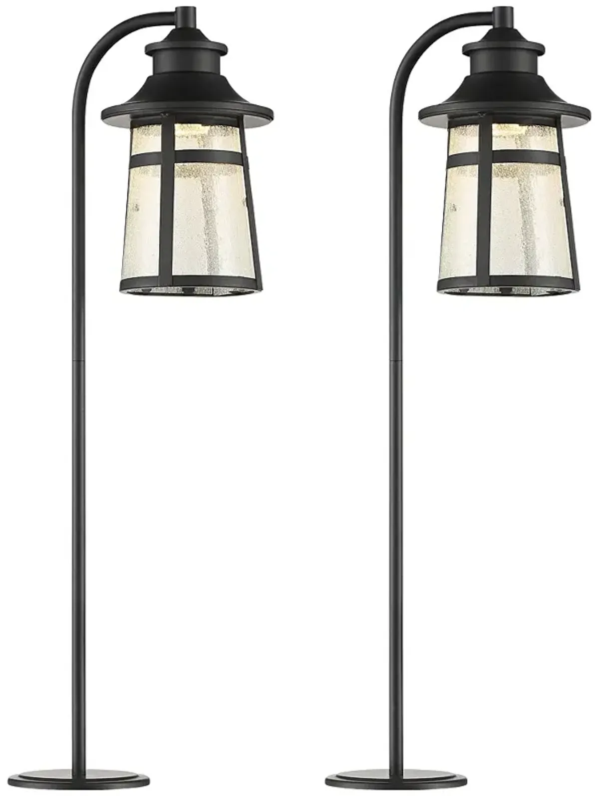 Clement 26 1/4"H Black LED Landscape Path Lights Set of 2