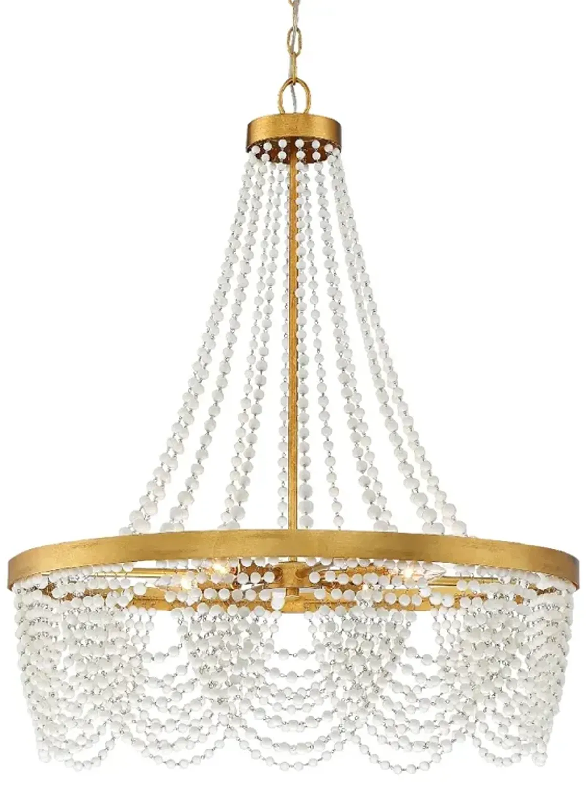 Crystorama Fiona 27" Wide Antique Gold 4-Light Chandelier