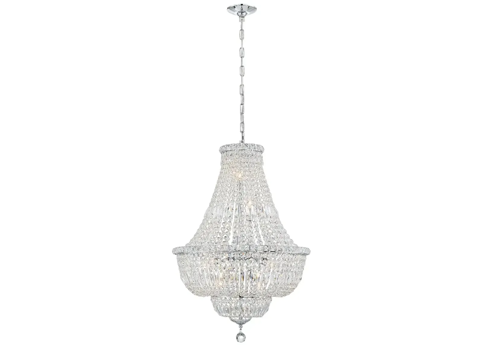 Crystorama Rosyln 22"W Polished Chrome Crystal Chandelier