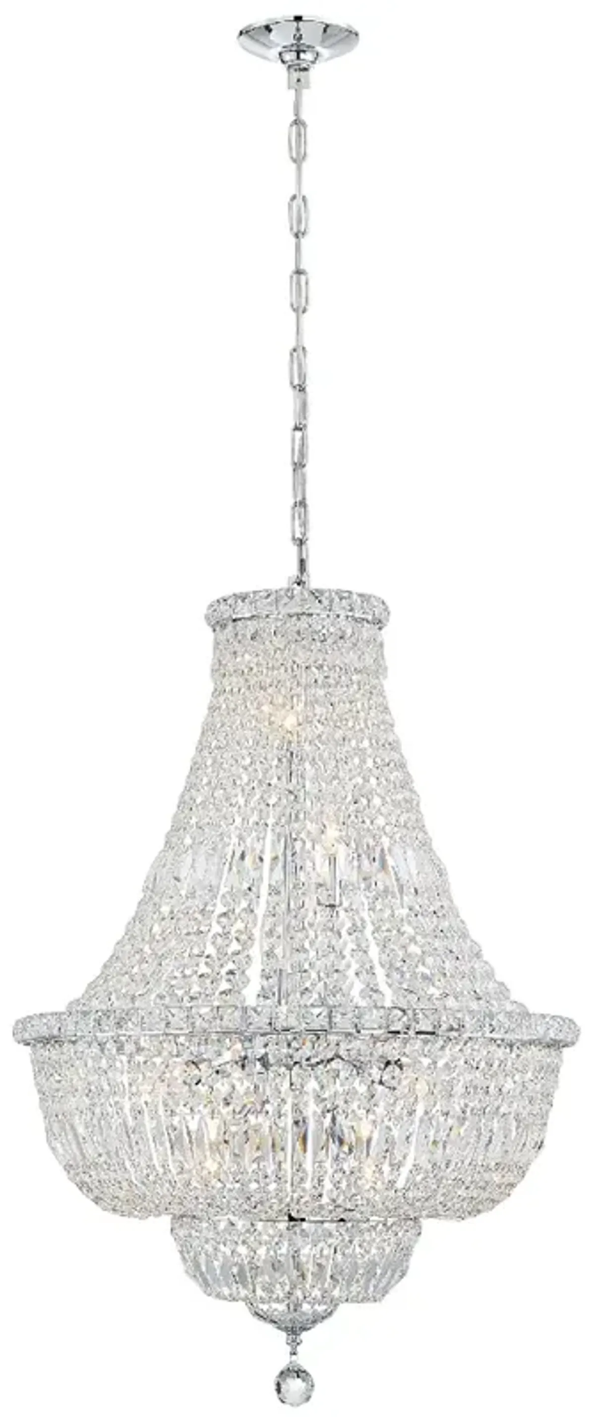 Crystorama Rosyln 22"W Polished Chrome Crystal Chandelier