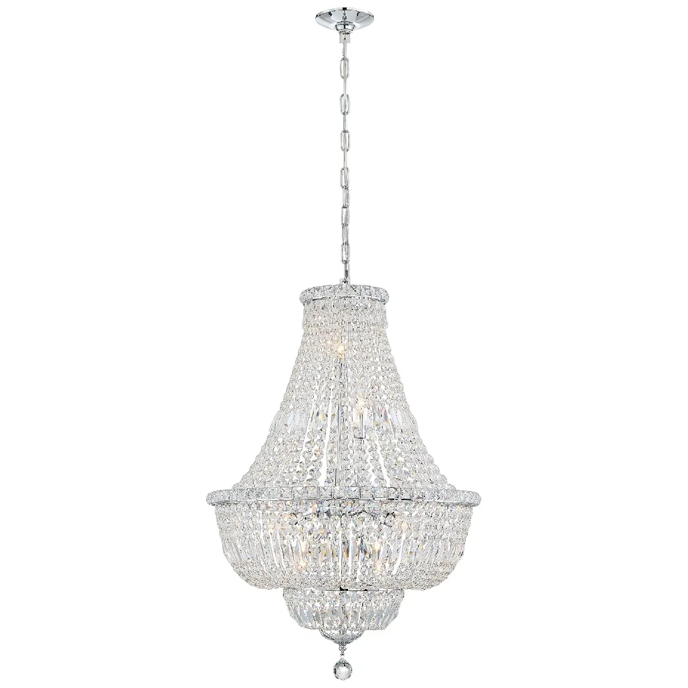 Crystorama Rosyln 22"W Polished Chrome Crystal Chandelier