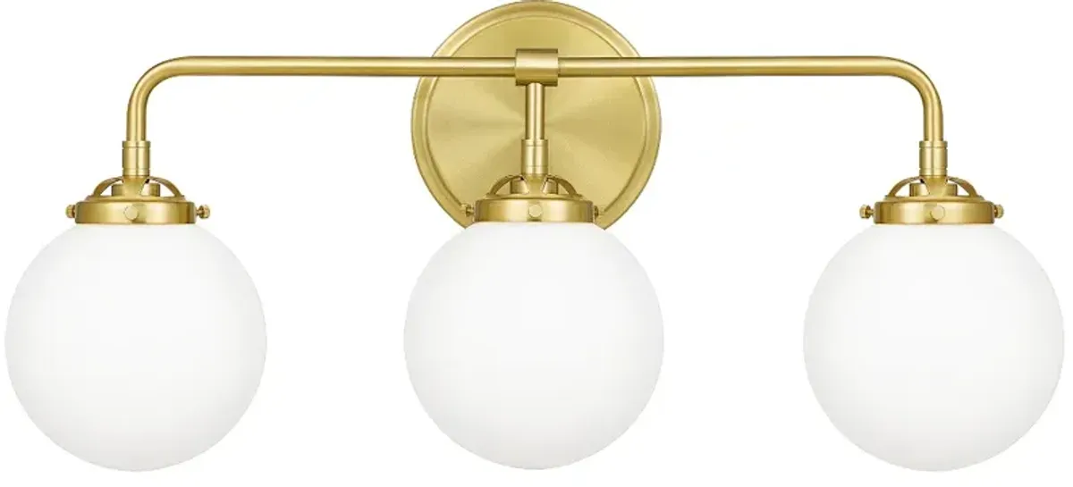 Quoizel Landry 24" Wide Satin Brass 3-Light Bath Light