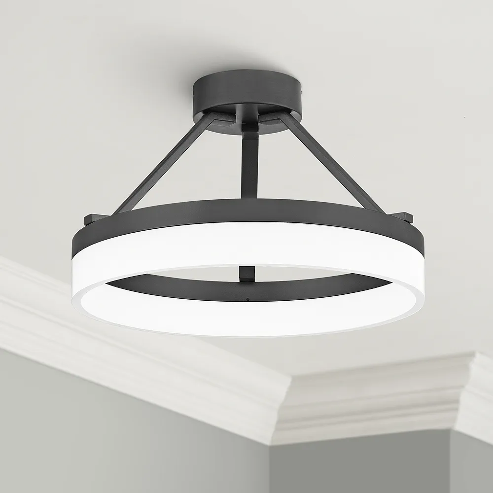 Quoizel Cohen 15 3/4" Wide Oil-Rubbed Bronze LED Ceiling Light