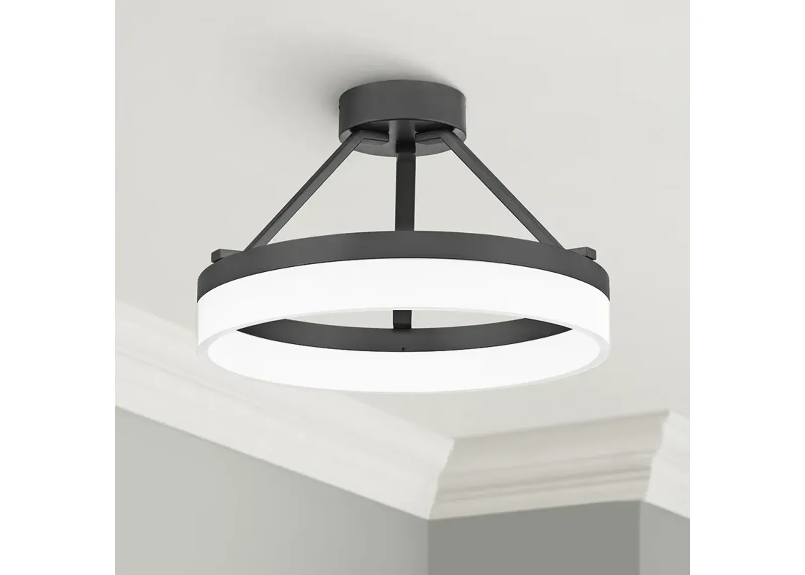 Quoizel Cohen 15 3/4" Wide Oil-Rubbed Bronze LED Ceiling Light