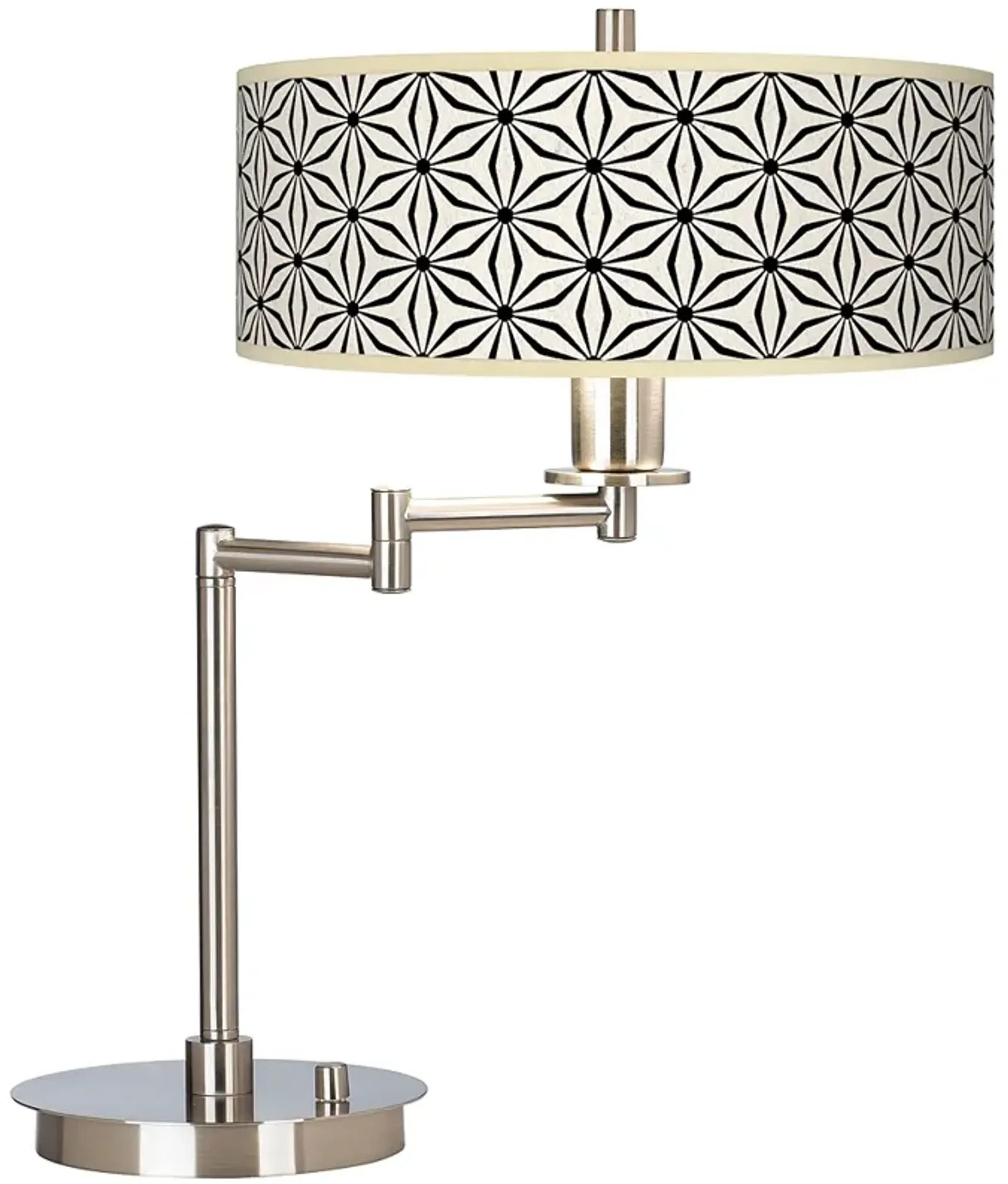 Giclee Gallery 20 1/2" Kaleidoscope Flowers Swing Arm LED Desk Lamp