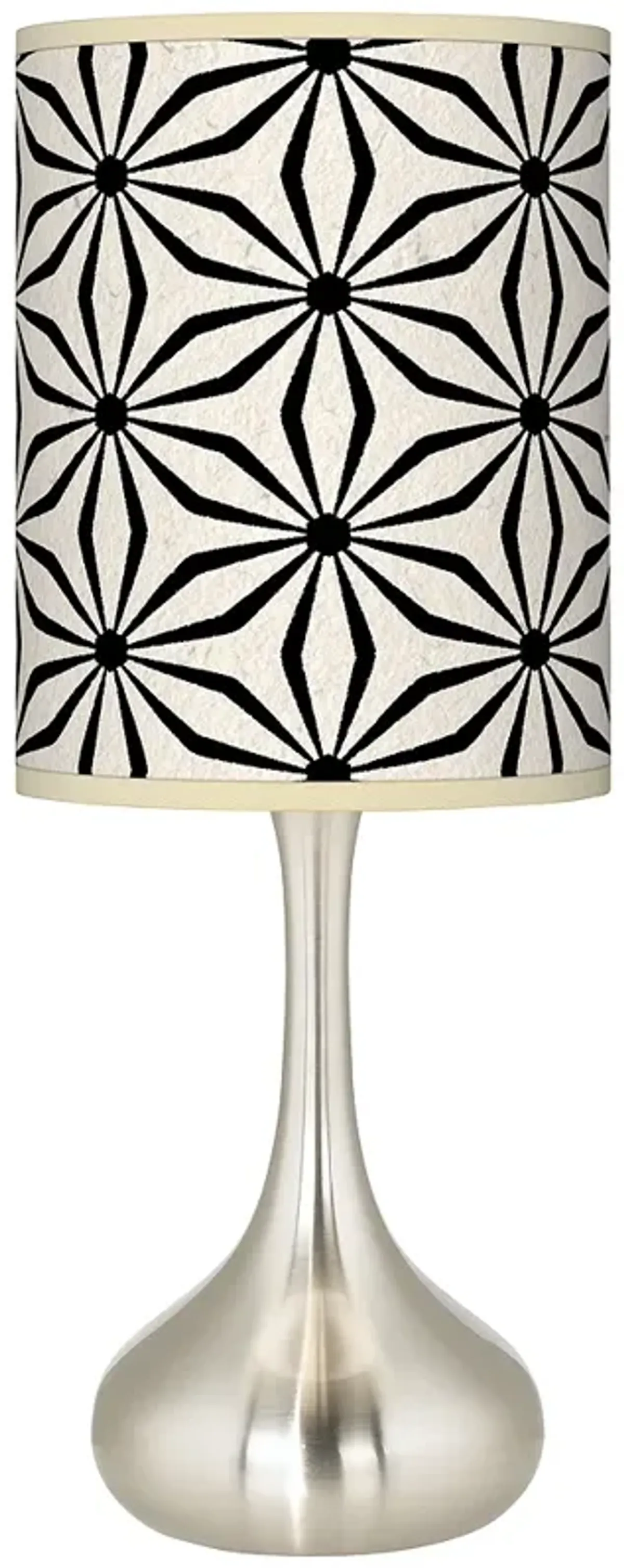 Kaleidoscope Flowers Giclee Modern Droplet Table Lamp