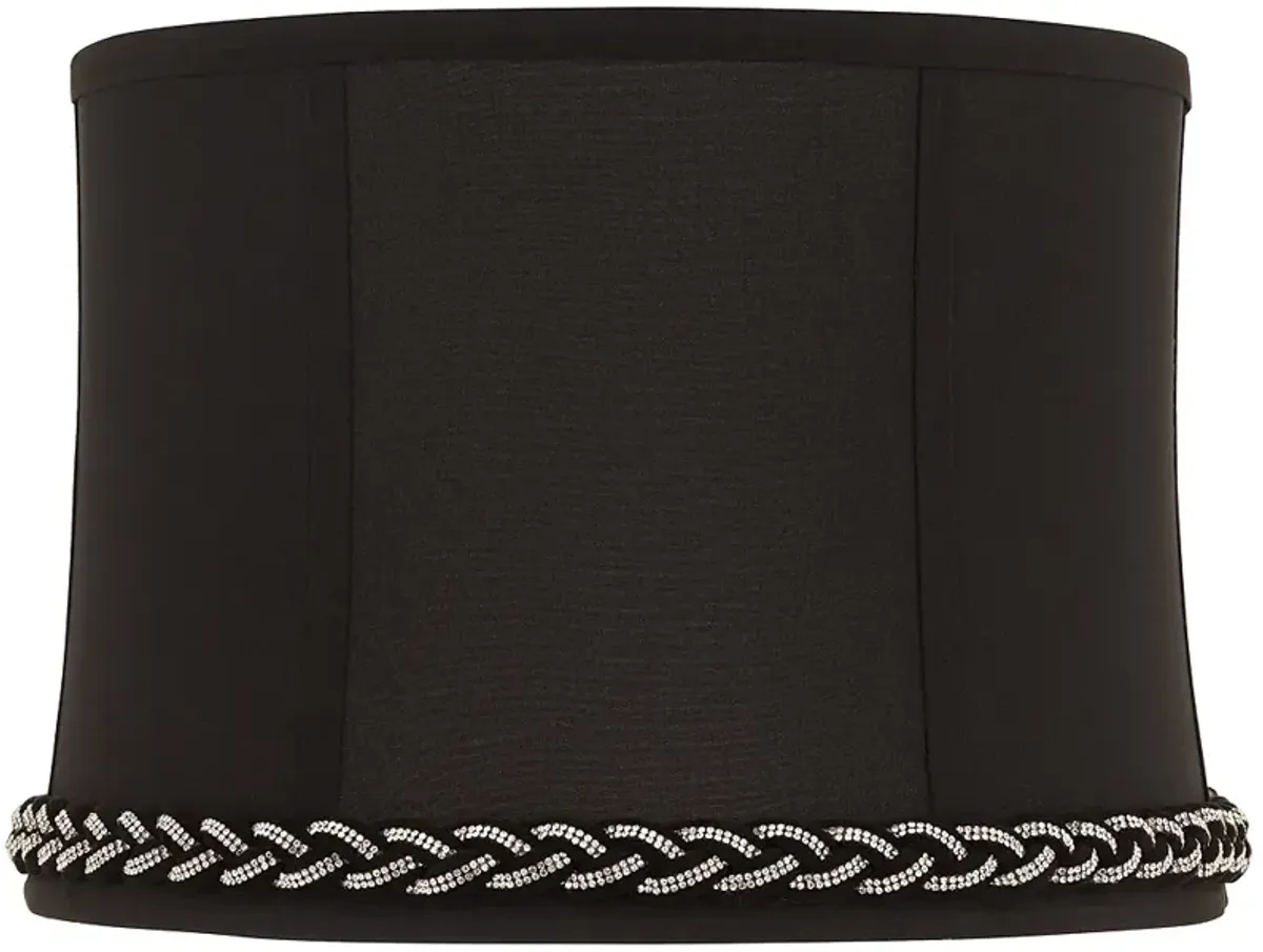 Springcrest Abbi Black Softback Drum Lamp Shade 13x14x10 (Spider)
