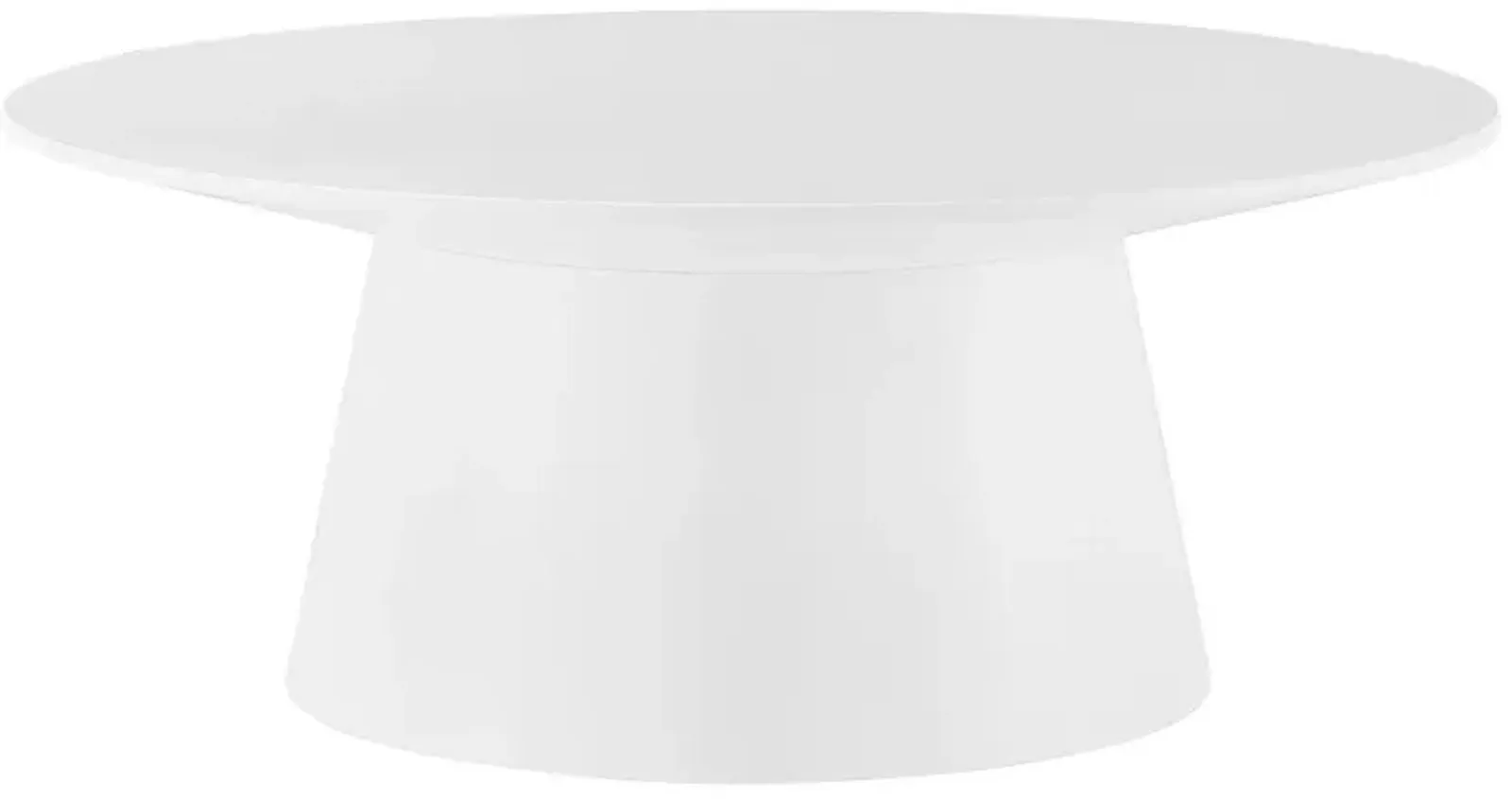 Wesley 35 1/2" Wide White Lacquered Wood Round Coffee Table