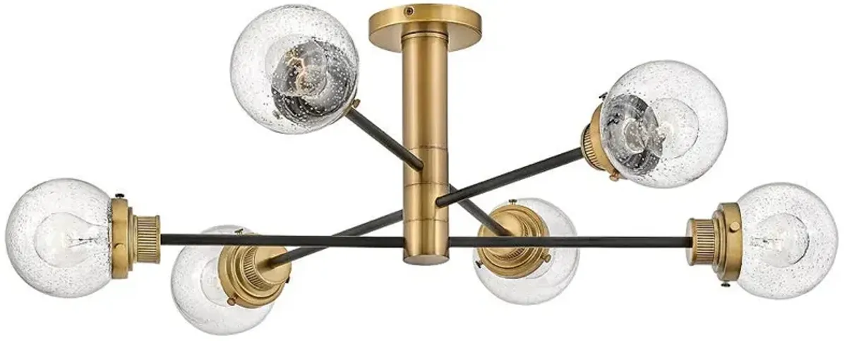 Hinkley Poppy 36" Wide Black and Brass Sputnik Modern Ceiling Light