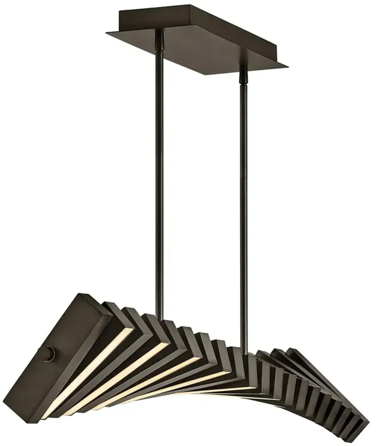 Stitch 42" Wide Painted Black Oxide LED Linear Chandelier