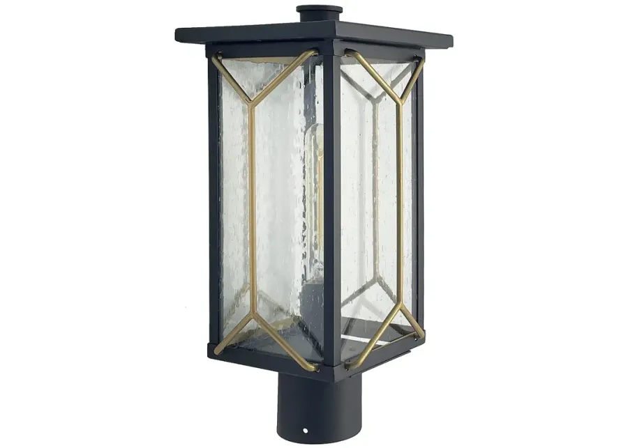 The Great Outdoors  Hillside Manor 1-Light Sand Coal Outdoor Post Light