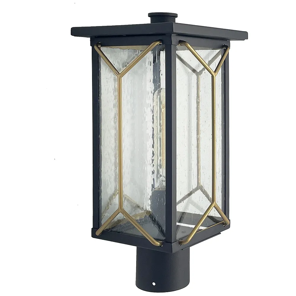 The Great Outdoors  Hillside Manor 1-Light Sand Coal Outdoor Post Light