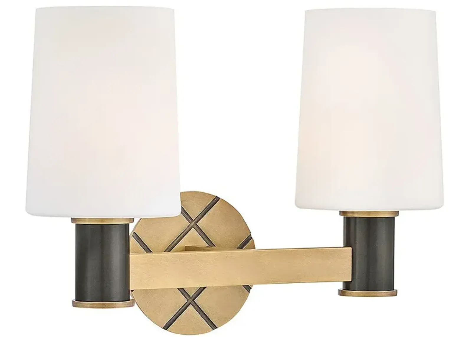 Hinkley Declan Small Two Light Vanity Heritage Brass