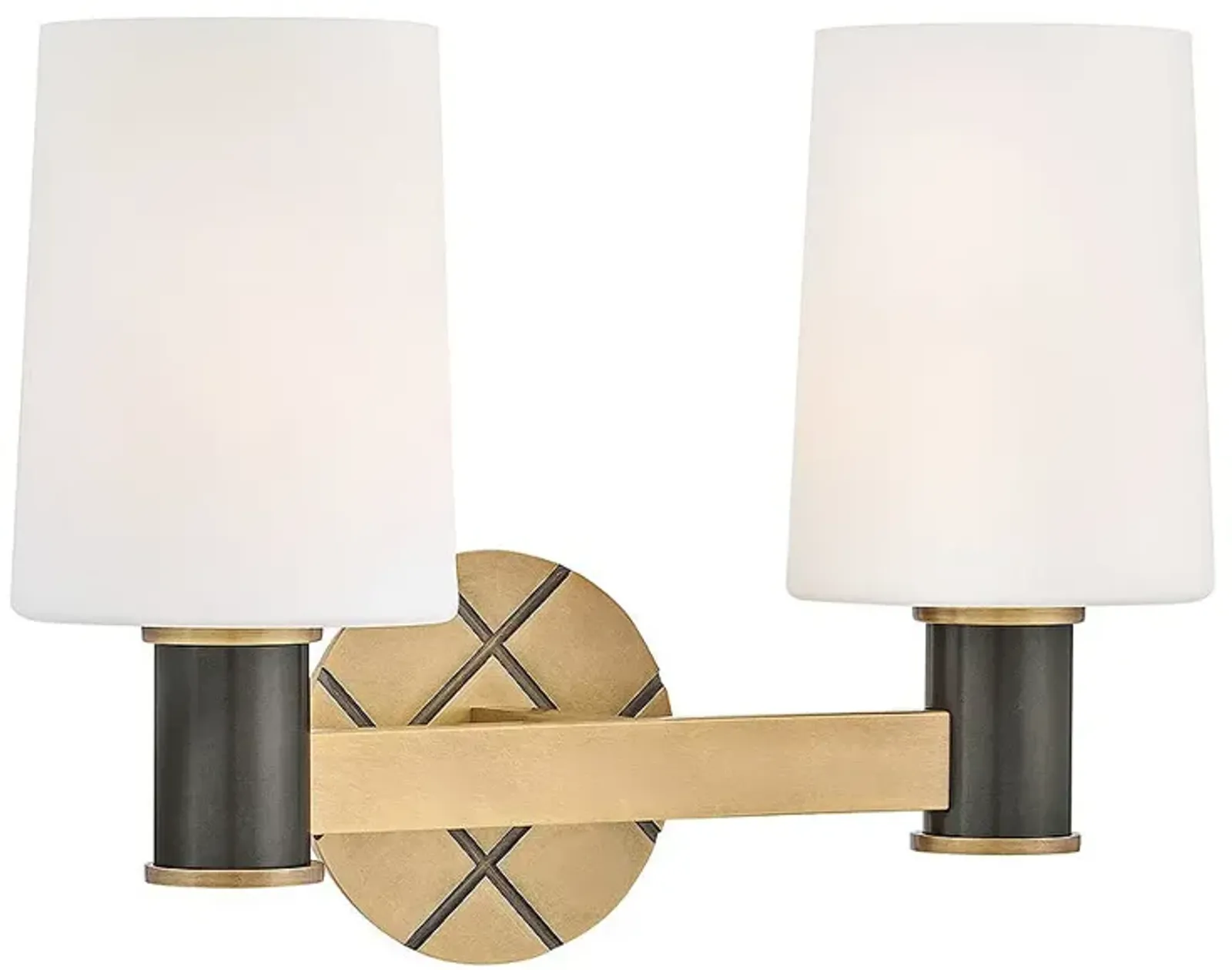 Hinkley Declan Small Two Light Vanity Heritage Brass