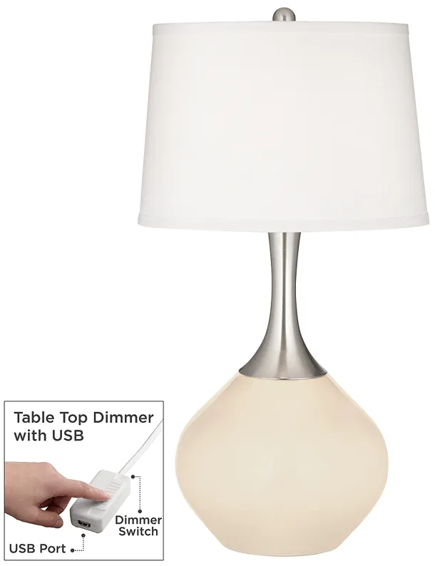 Steamed Milk Spencer Table Lamp with Dimmer