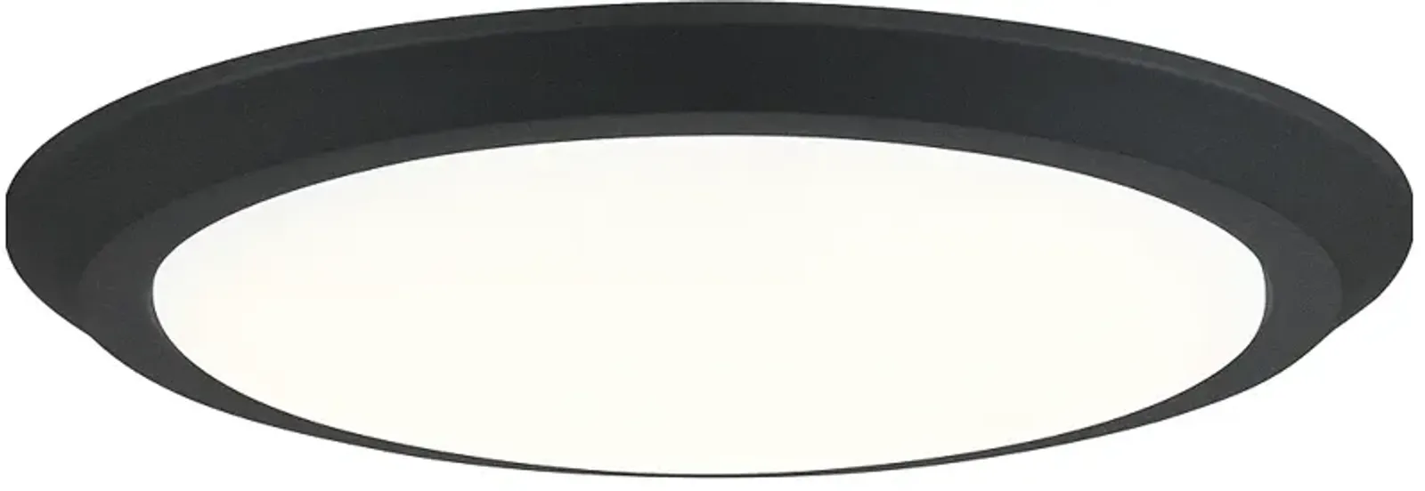 Verge 16-Inch Integrated LED Earth Black Flush Mount Light