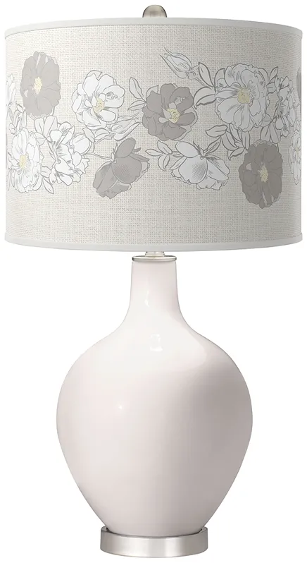 Smart White Rose Bouquet Ovo Table Lamp