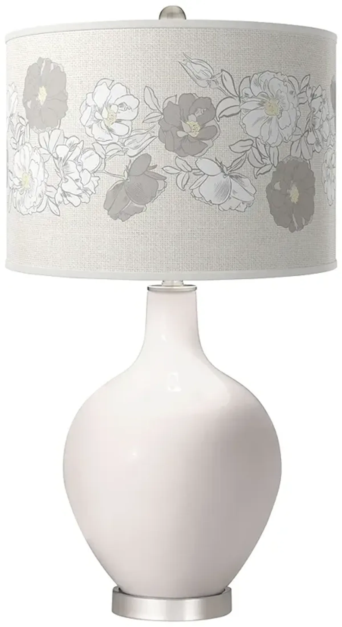 Smart White Rose Bouquet Ovo Table Lamp