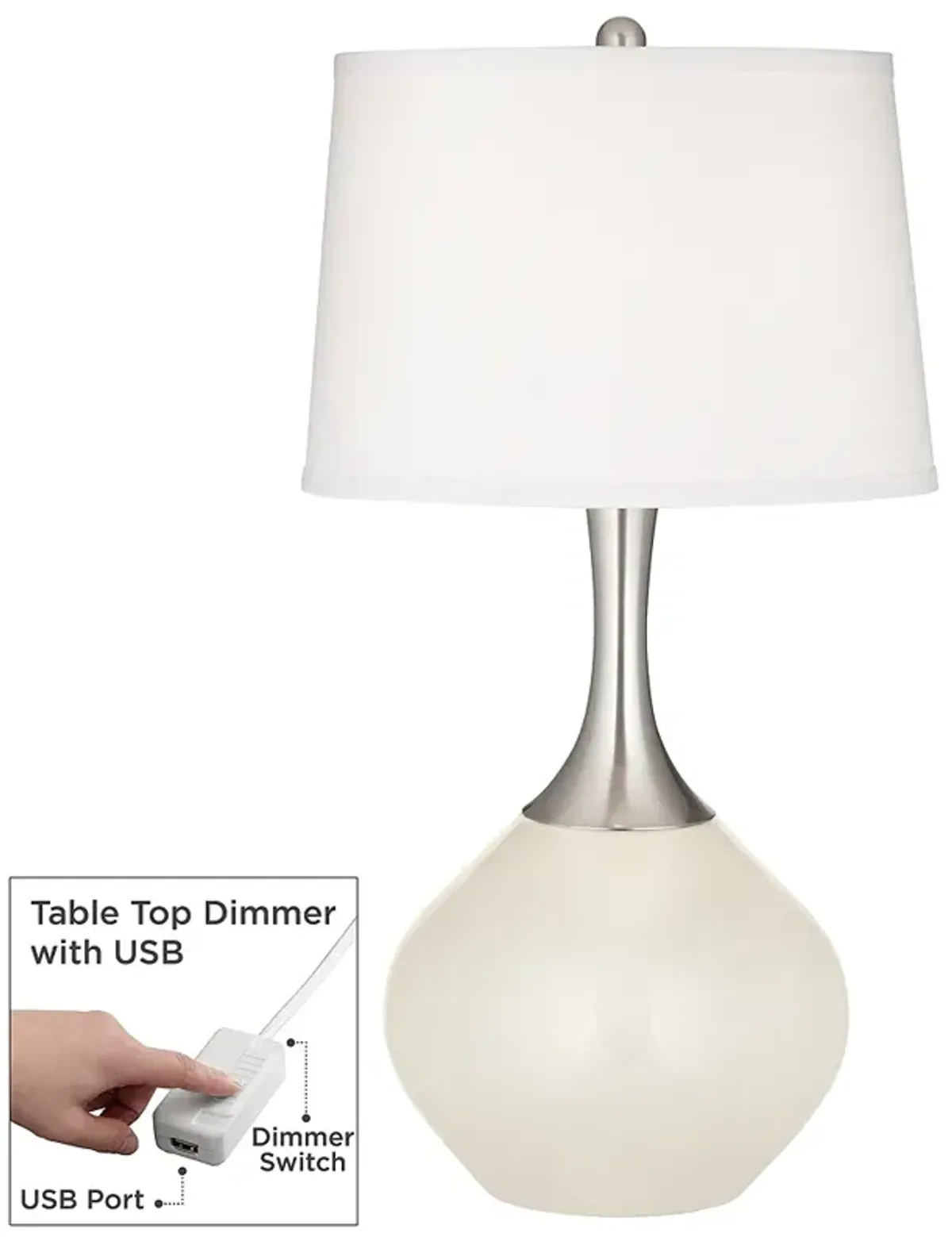 West Highland White Spencer Table Lamp with Dimmer