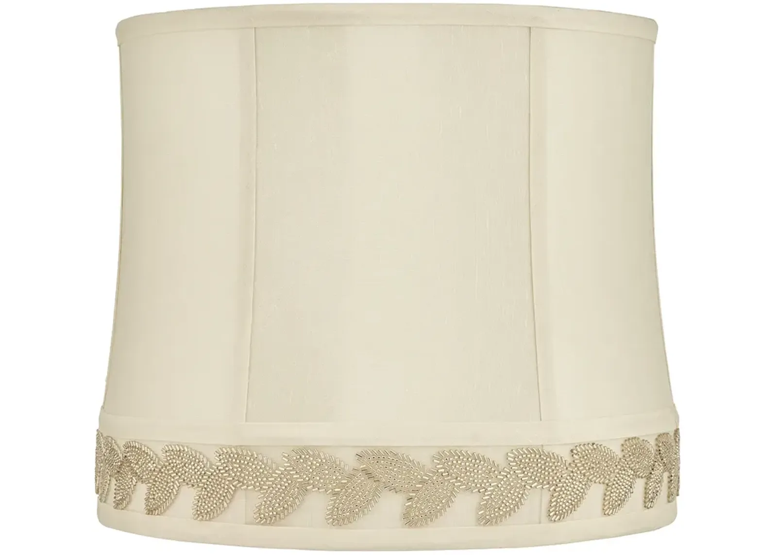 Eggshell Gold Leaf Trim Drum Lamp Shade 13x14x12 (Spider)