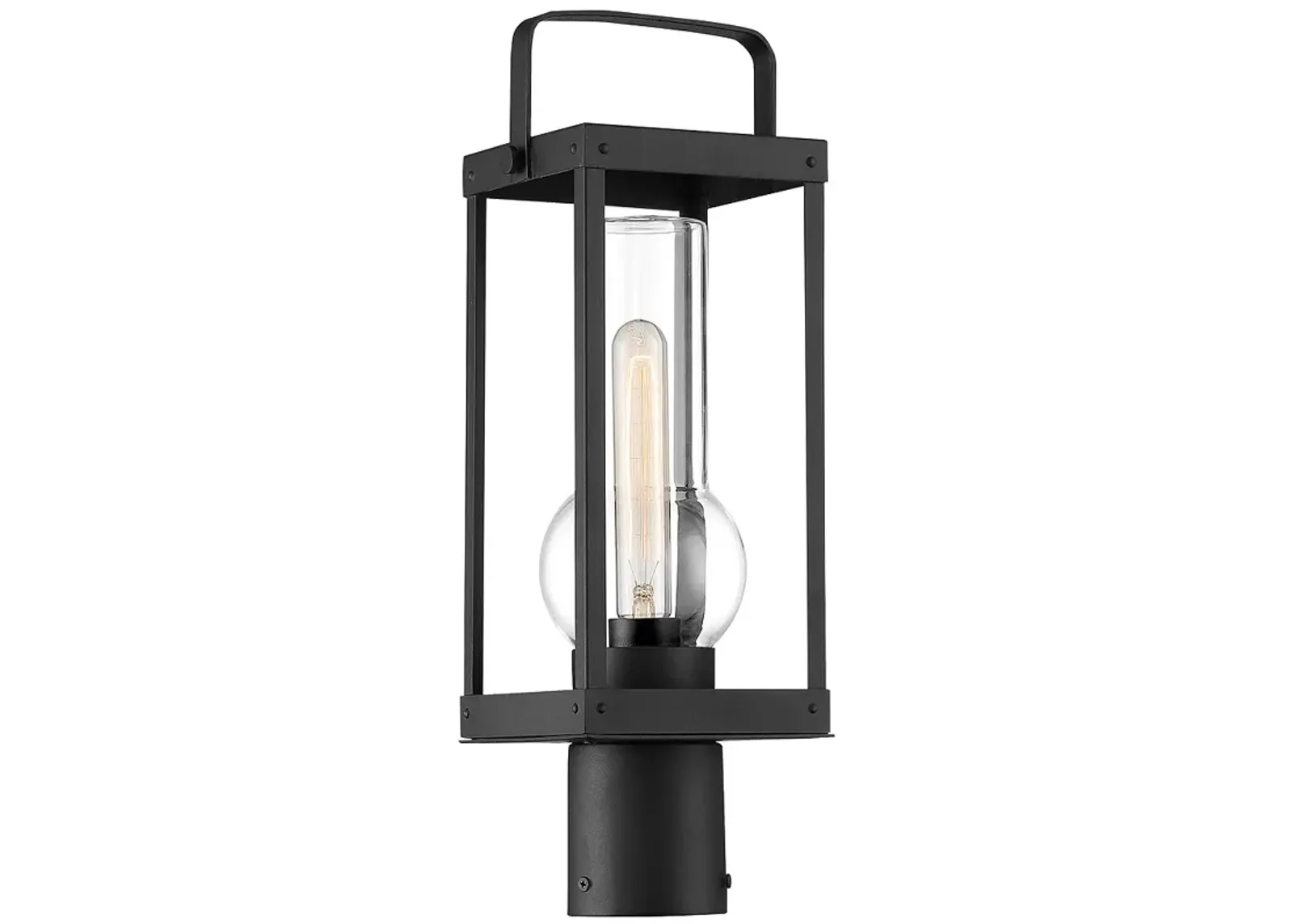 The Great Outdoors  Sullivans Landing 1-Light Coal Outdoor Post Lantern