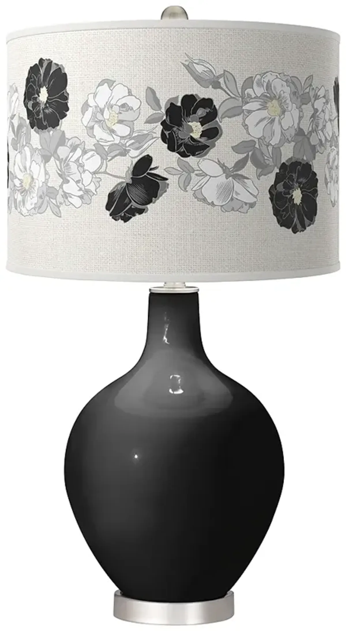 Tricorn Black Rose Bouquet Ovo Table Lamp