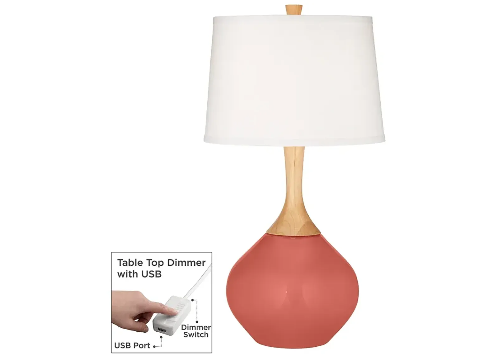 Coral Reef Wexler Table Lamp with Dimmer