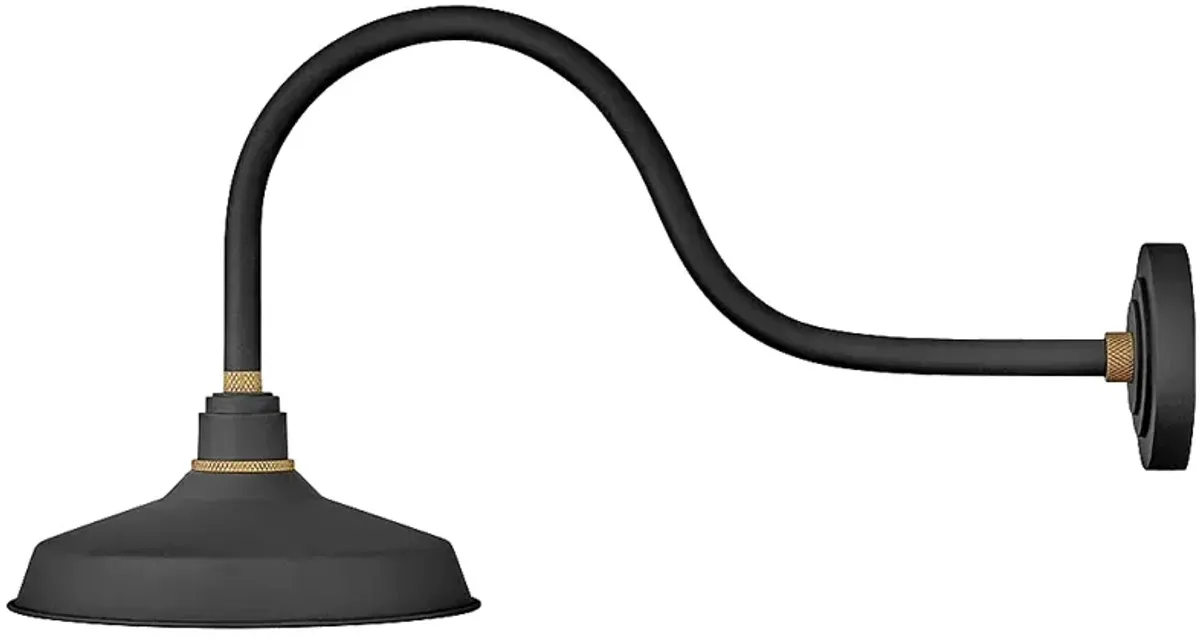 Foundry Classic 15 1/2" High Black Outdoor Barn Wall Light