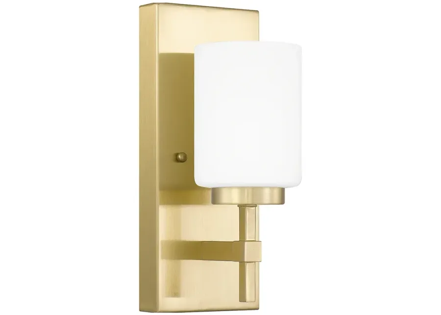 Quoizel Wilburn 12" High Satin Brass LED Wall Sconce