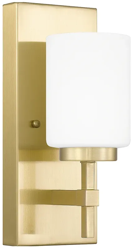 Quoizel Wilburn 12" High Satin Brass LED Wall Sconce