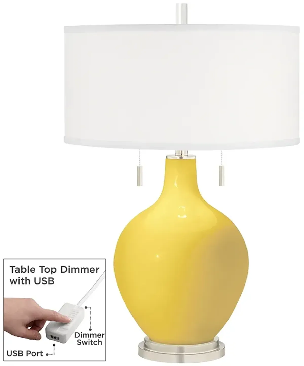 Lemon Zest Toby Table Lamp with Dimmer