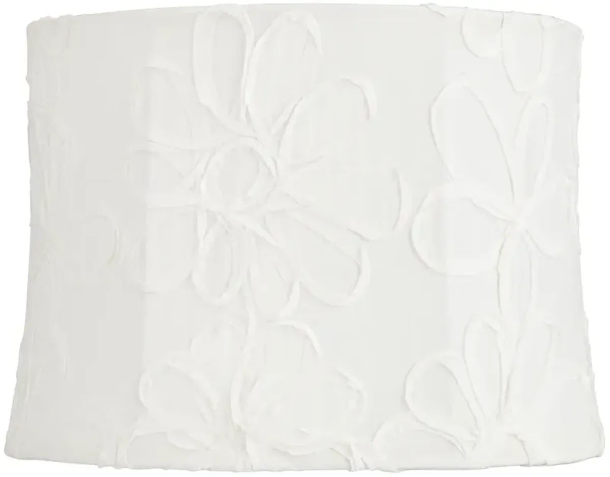 Springcrest Abbi White Flower Softback Drum Lamp Shade 13x14x10 (Spider)