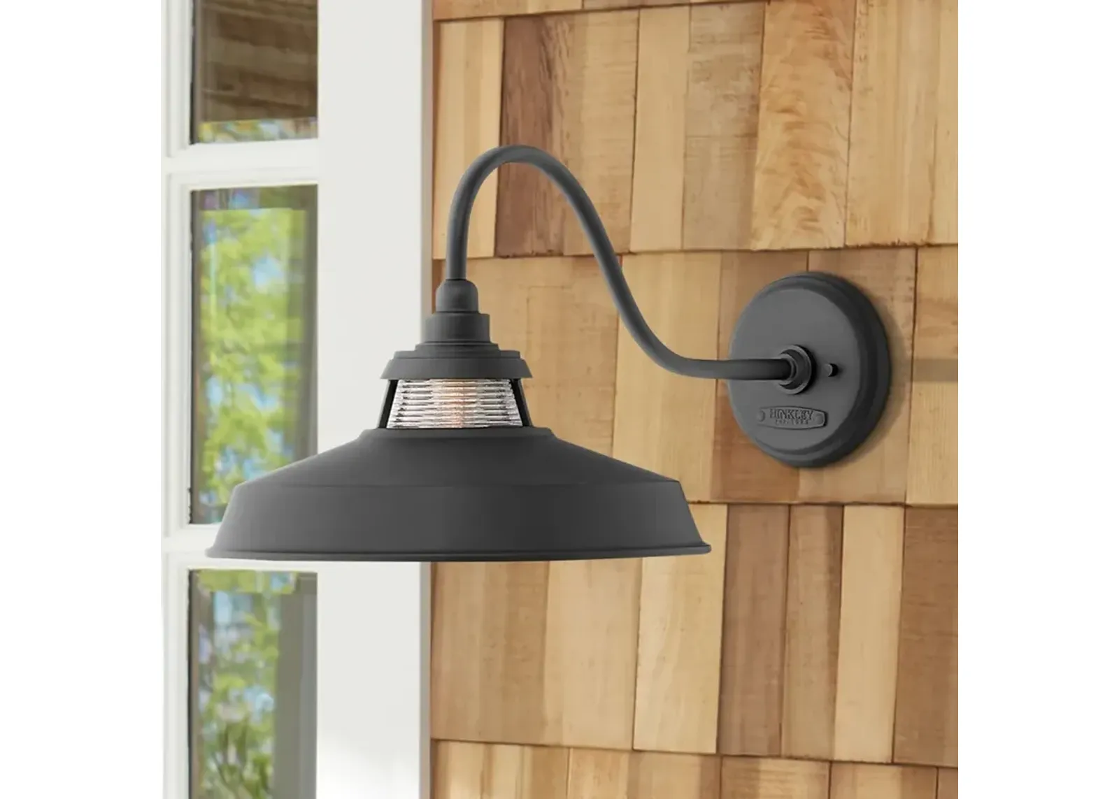 Hinkley Troyer 12" High Black Outdoor Wall Light