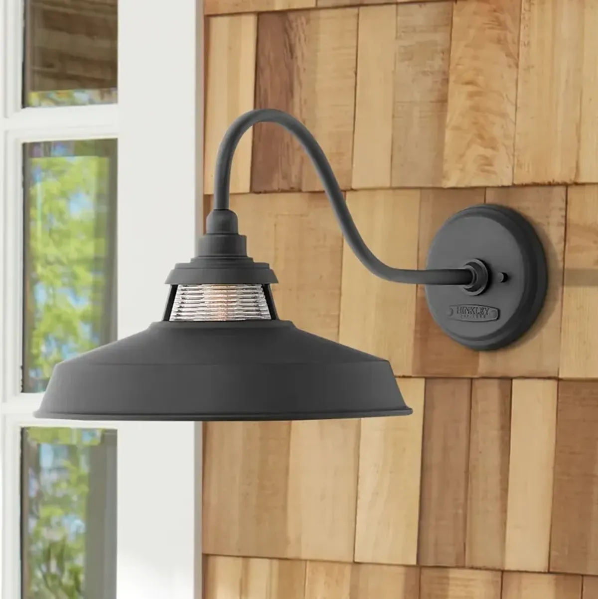 Hinkley Troyer 12" High Black Outdoor Wall Light