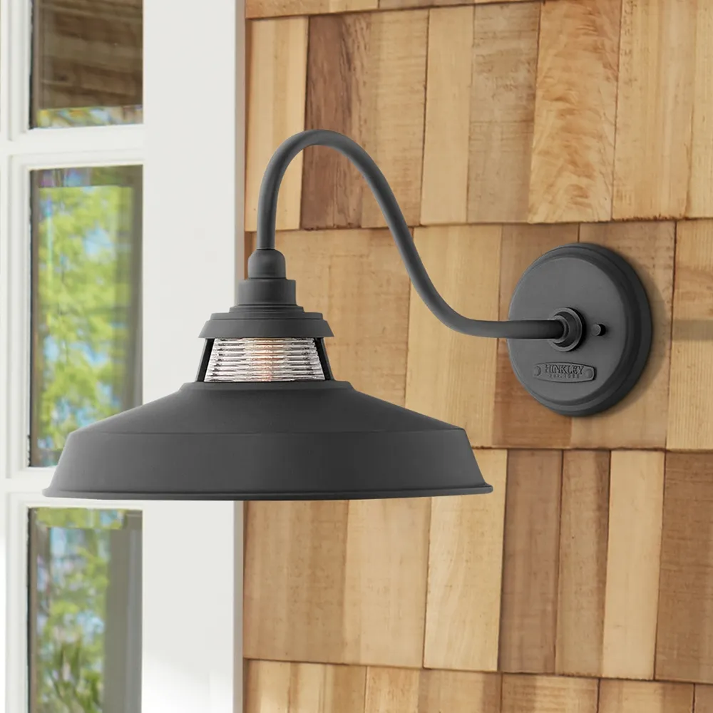 Hinkley Troyer 12" High Black Outdoor Wall Light