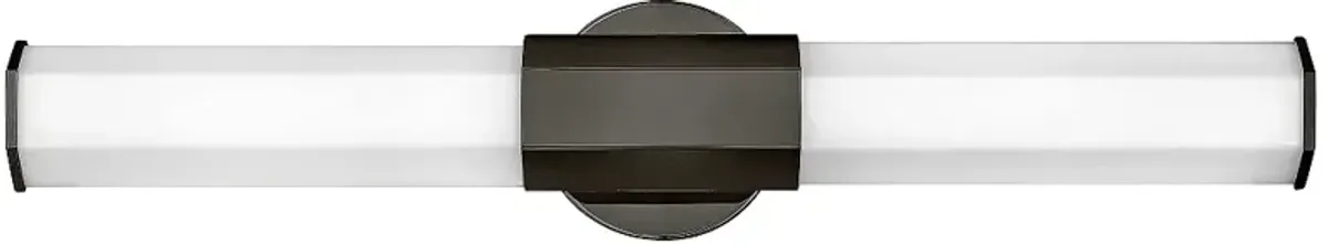 Hinkley Facet 26" Modern Hexagonal Glass Black Oxide LED Bath Light