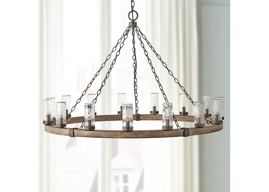 Hinkley Sawyer 46" Wide Sequoia Ring 15-Light Outdoor Chandelier