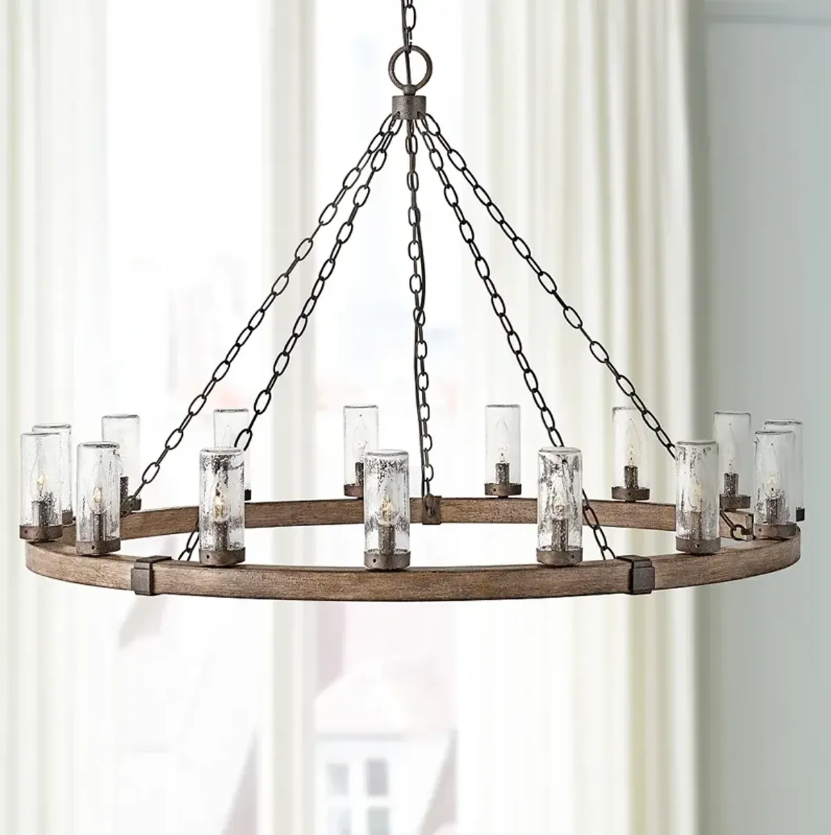 Hinkley Sawyer 46" Wide Sequoia Ring 15-Light Outdoor Chandelier