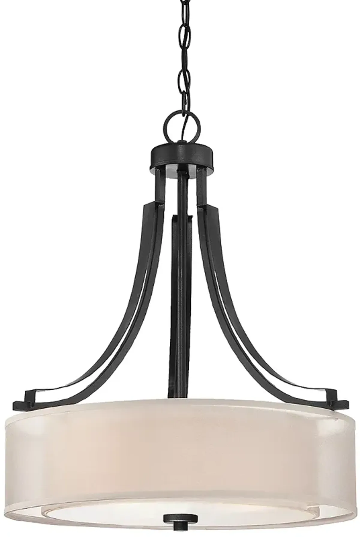 Minka Parsons Studio 20 1/2" Wide Sand Coal Black Drum Pendant Light