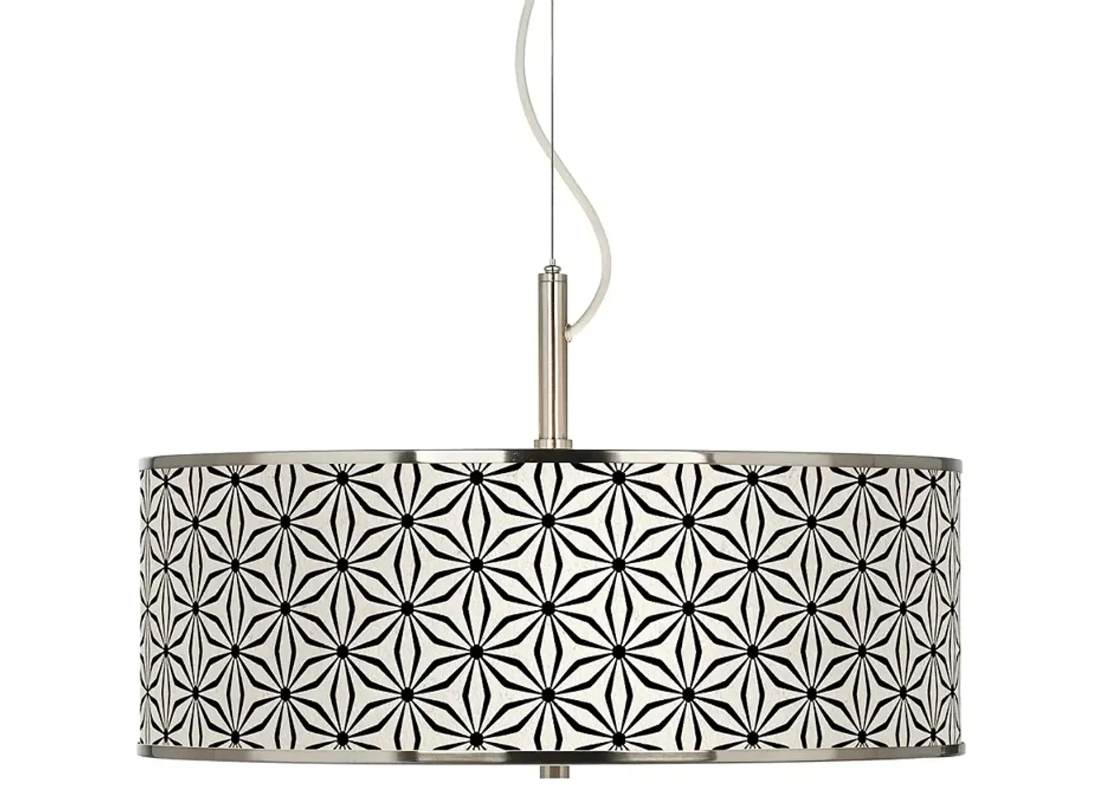 Kaleidoscope Flowers Giclee Glow 20" Wide Pendant Light