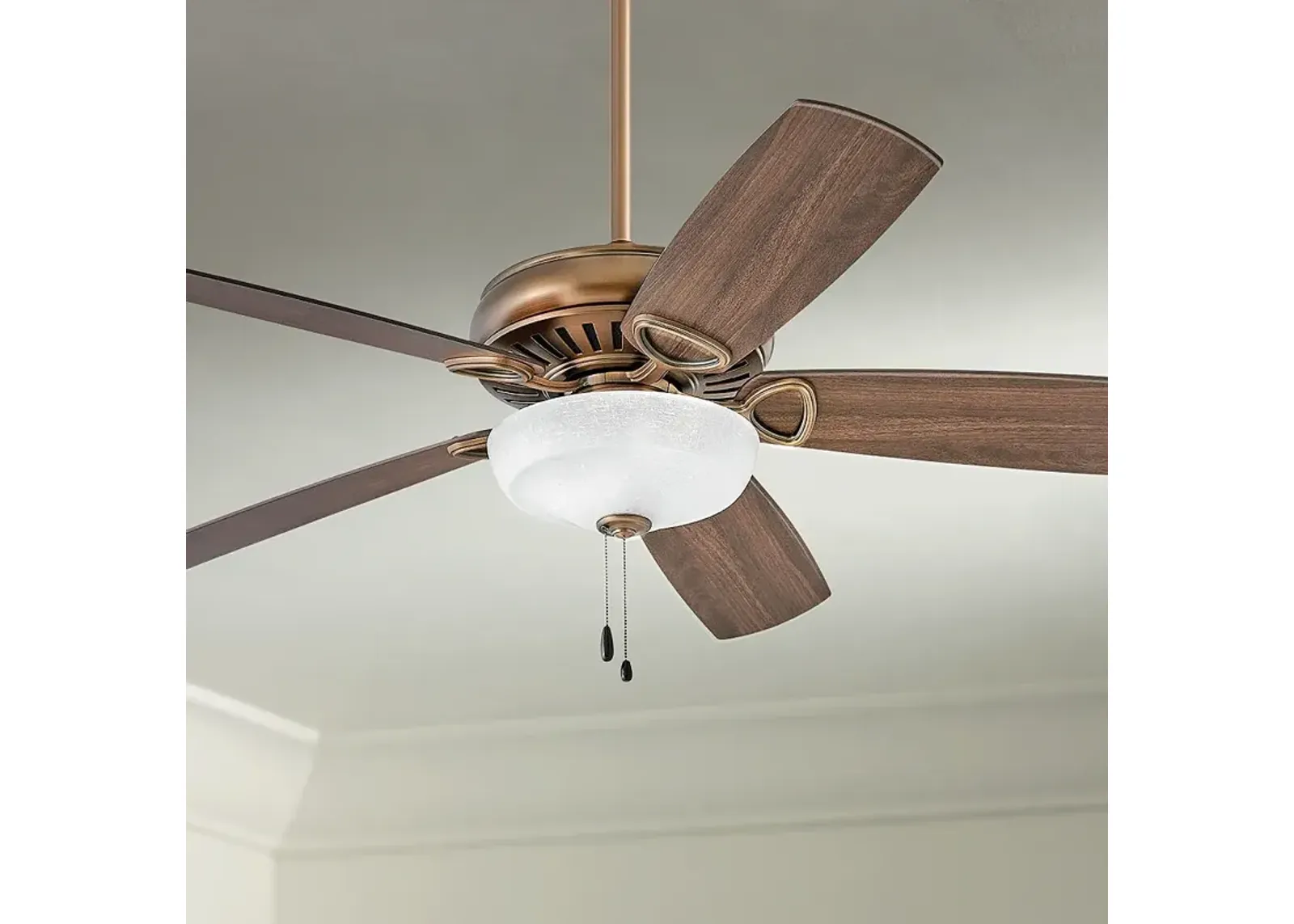 60" Gladiator Illuminated Antique Copper LED Ceiling Fan