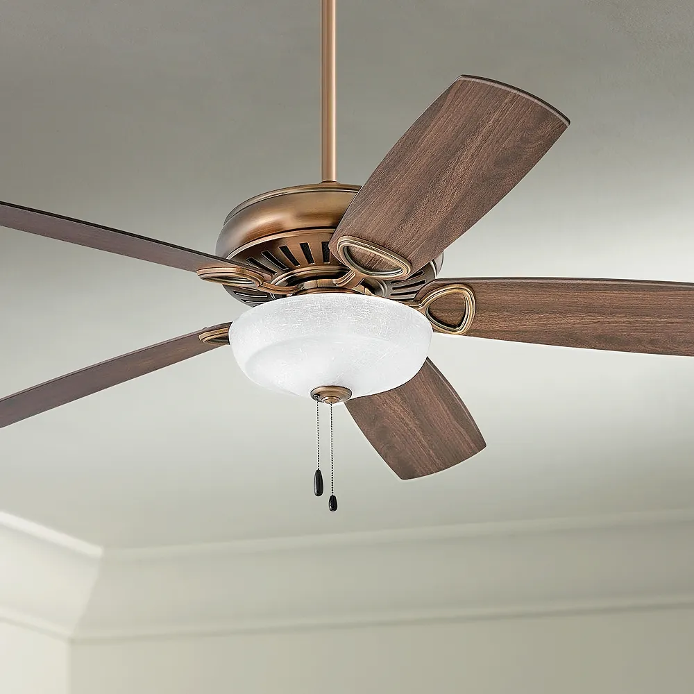 60" Gladiator Illuminated Antique Copper LED Ceiling Fan