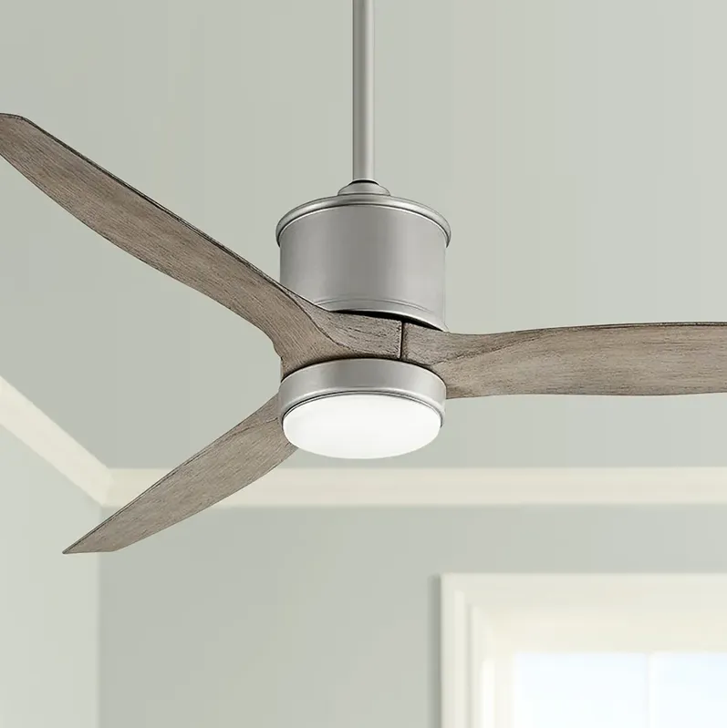 52" Hinkley Hover Brushed Nickel Wet-Rated LED Smart Ceiling Fan