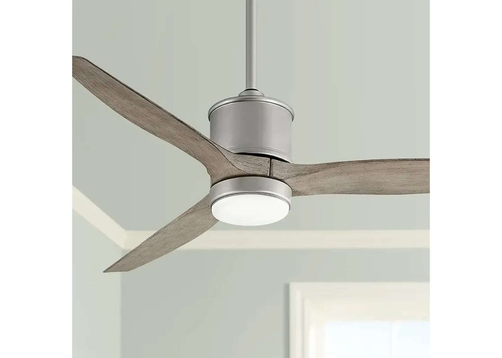 52" Hinkley Hover Brushed Nickel Wet-Rated LED Smart Ceiling Fan