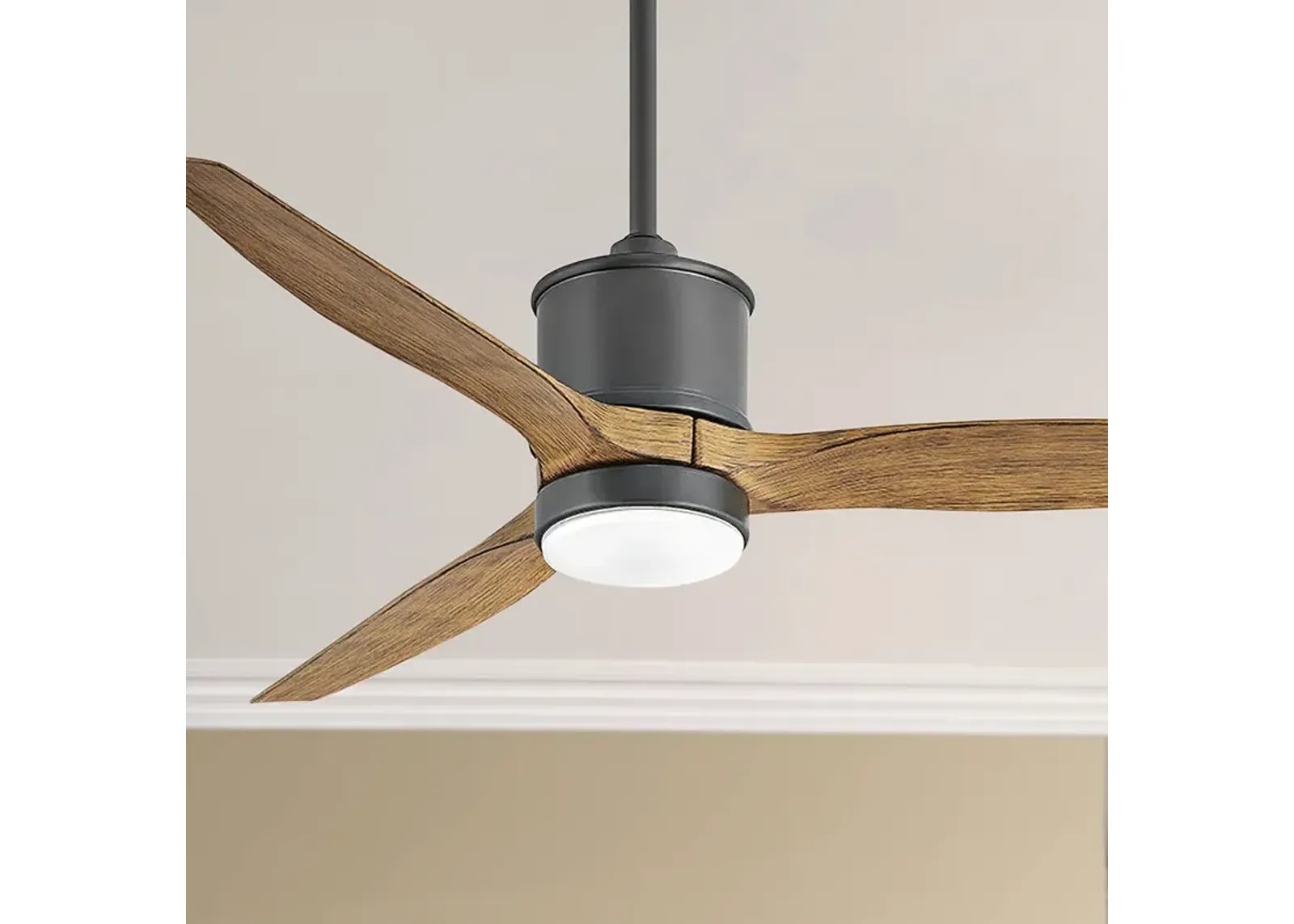 52" Hinkley Hover Matte Black Wet-Rated LED Smart Ceiling Fan