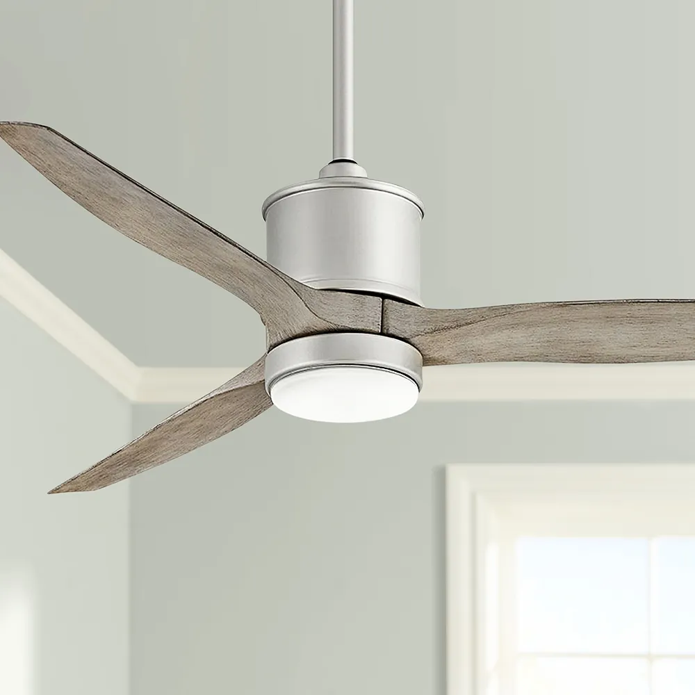 60" Hinkley Hover Brushed Nickel Wet-Rated LED Smart Ceiling Fan