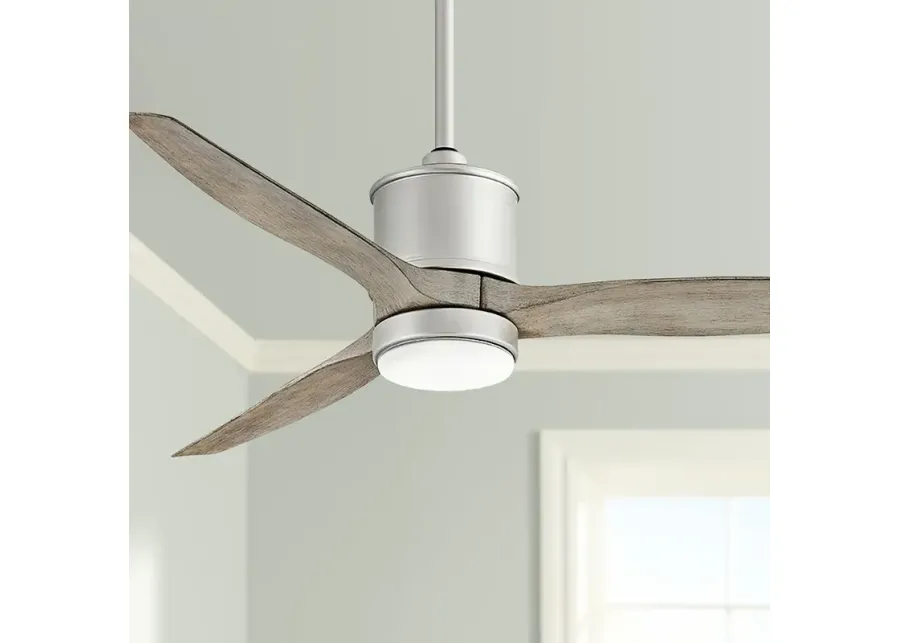 60" Hinkley Hover Brushed Nickel Wet-Rated LED Smart Ceiling Fan